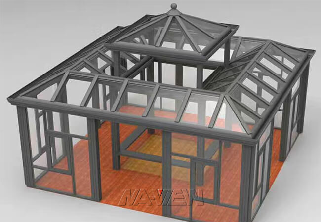 Prefabricated Gable Roof Sunroom Environment Friendly Design 3