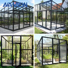 Customized Black Glass Greenhouse With PVDF Coating Surface For House supplier
