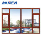 Wooden Color Thermal Break Aluminum Casement Window Door Double Glazed Windows supplier