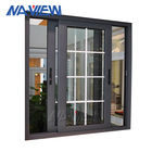 Guangdong NAVIEW Large Aluminum Sliding Window Black Sliding Window With Mesh supplier