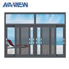 Guangdong NAVIEW Single Clear Tempered Glass Aluminum Frame Black Color Aluminum Sliding Window supplier