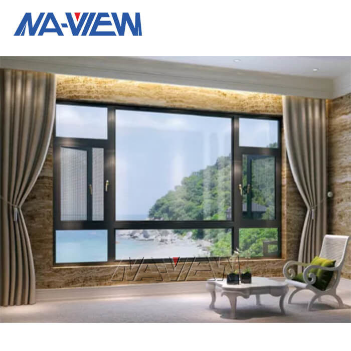 Energy Saving Double Glass Casement Aluminum Door Window With Superhouse System supplier