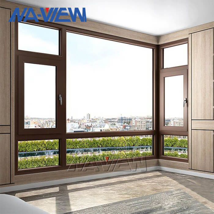 New York Custom Made Excellent Design Wooden Aluminum Frame Pushout Casement Windows With Double Glazed supplier