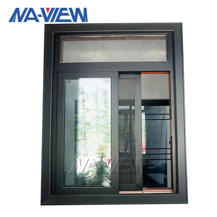 Guangdong NAVIEW Large Aluminum Sliding Window Black Sliding Window With Mesh supplier