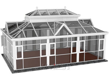 All Seasons Modern Sunroom Extension Enclosure Construction Slanting Roof