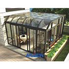 Curved Eave Glass Curved Roof Sunroom With Single Toughened Roof Glass supplier